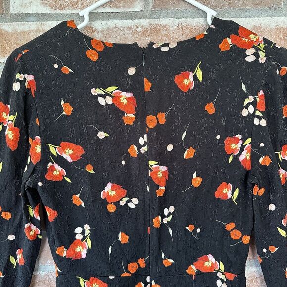 Vilshenko Jacquard Floral Dress 100% Silk Size 8 - Picture 7 of 9